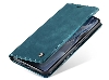 CaseMe Slim Synthetic Leather Wallet Case with Stand for OPPO Reno11 F 5G - Teal Leather Wallet Case