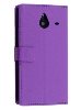 Synthetic Leather Wallet Case for Microsoft Lumia 640 XL - Purple Leather Wallet Case