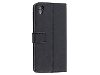 Slim Synthetic Leather Wallet Case with Stand for Sony Xperia XA - Classic Black Leather Wallet Case