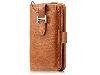 2-in-1 Synthetic Leather Wallet Case for iPhone 8 Plus/7 Plus - Brown Leather Wallet Case