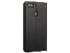 Top Grain Leather Case With Windows for OPPO R15 - Black Leather Case
